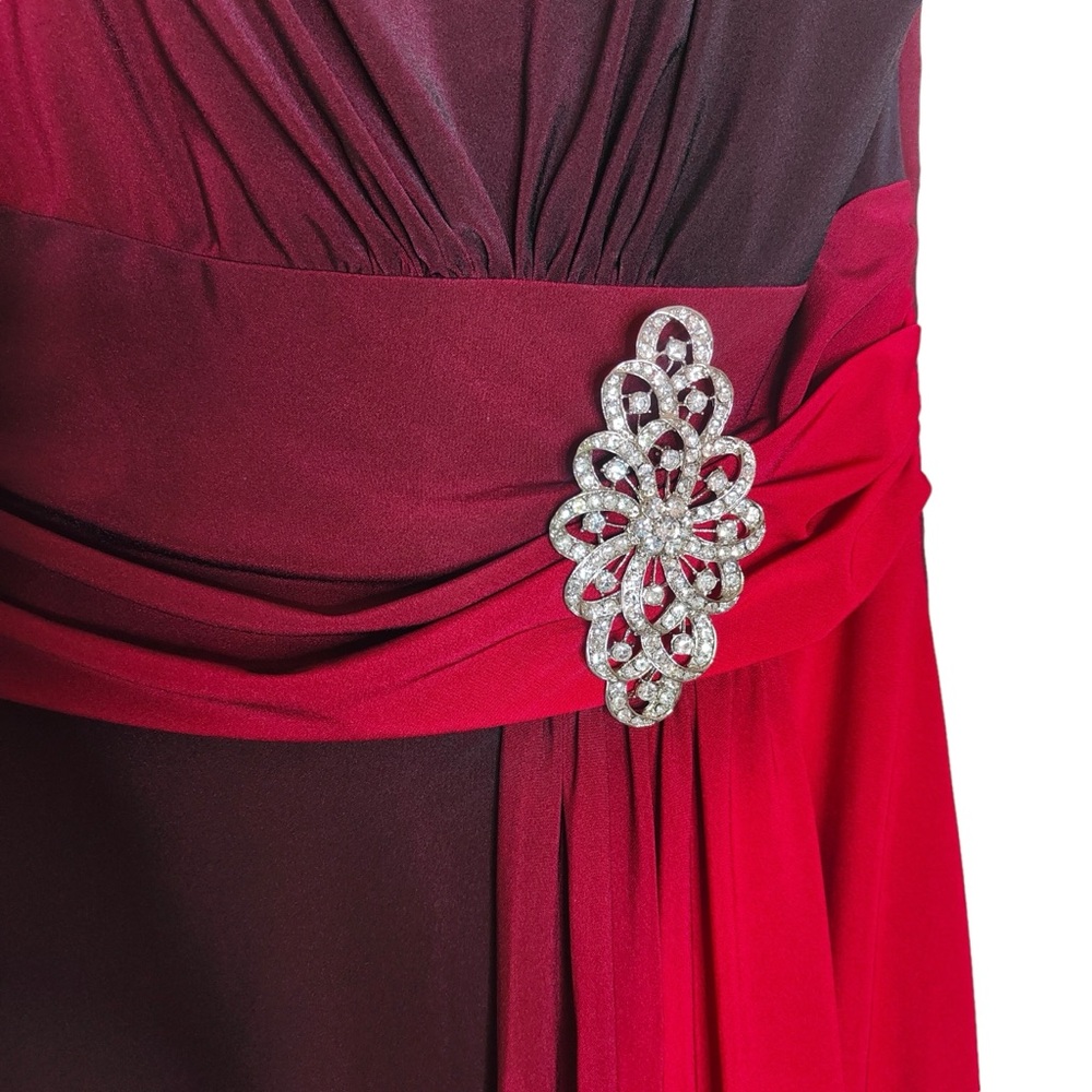 Vintage Happy Joe’s Size Small Black Red Ombré Maxi Evening Formal Gown Dress - Picture 3 of 10
